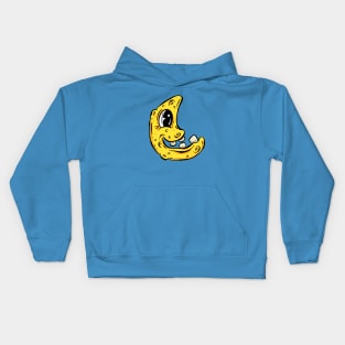 Goofy Moon Cartoon Character Kids Hoodie